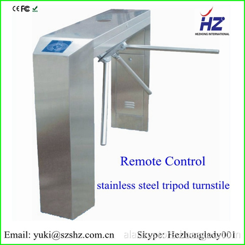 Stainless steel access control automatic mechanical bridge tripod turnstile gate